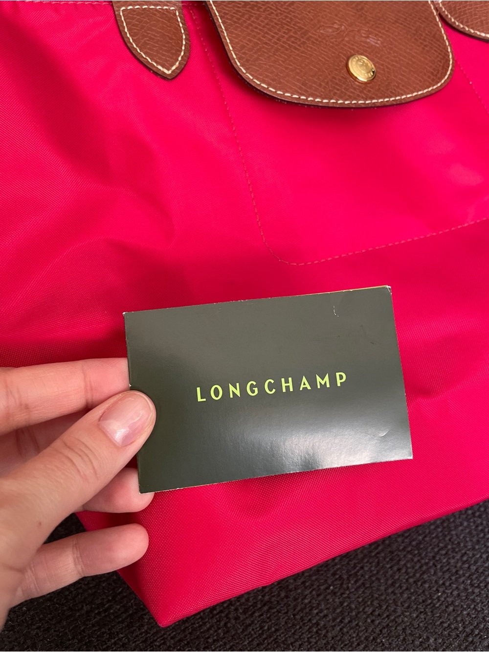 Longchamp Le Pliage Original Tote, Cherry Red, Medium - Picture 8 of 11